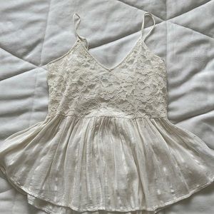 Off white lace delicate top